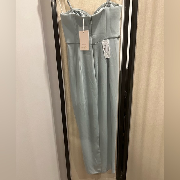 Midi drape wrap dress with ruched detail - Picture 2 of 5